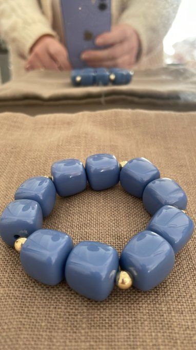 CHRISTIANE ROSE POUDRÉE+SÉPARATEURS DORÉ - BRACELET