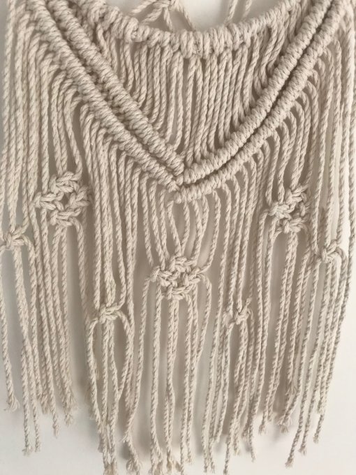 Attrape rêve  artisanal - modèle " tout macramé"
