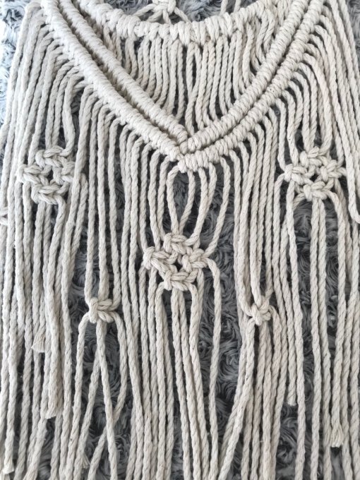 Attrape rêve  artisanal - modèle " tout macramé"