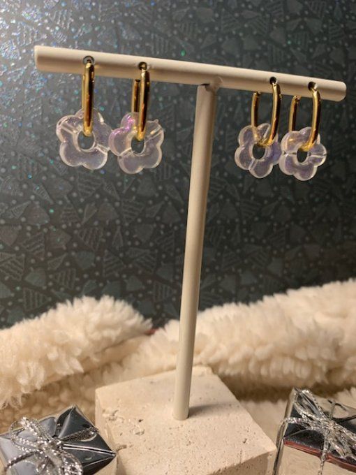  CRÉOLES MARGUERITE - BOUCLES D'OREILLES INTERCHANGEABLES