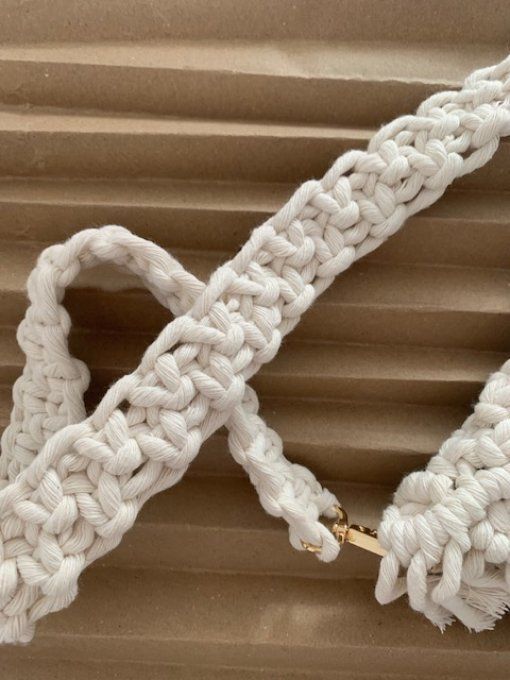Sac bandoulière épaule artisanal en coton - modèle "LOULOU"