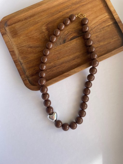 Collier chocolat AIMÉ
