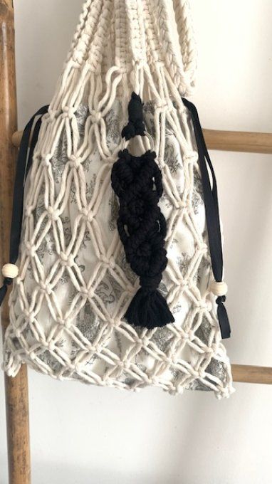 Sac filet fait main - modèle."WHITE"    