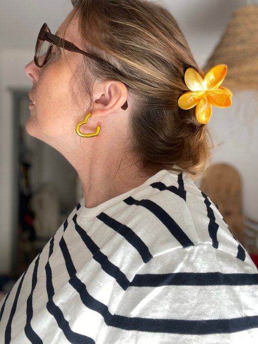 BOUCLES D'OREILLES COEUR - BOUCLES DORÉ - ARGENTÉ