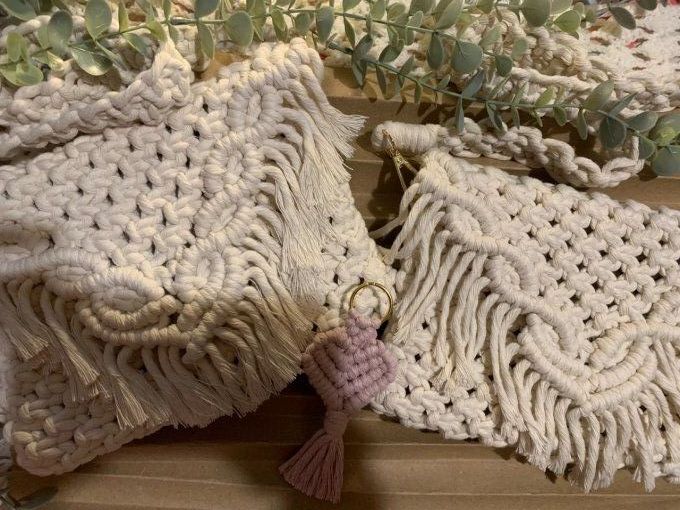 Sac bandoulière épaule artisanal en coton - modèle "LOULOU"