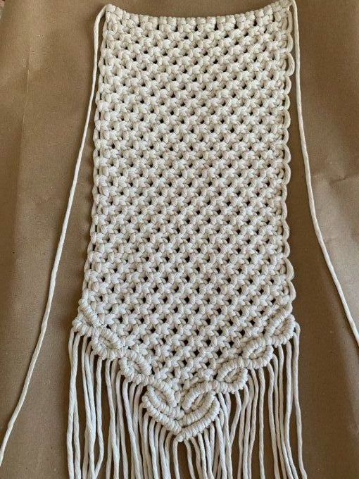 Sac bandoulière épaule artisanal en coton - modèle "LOULOU"