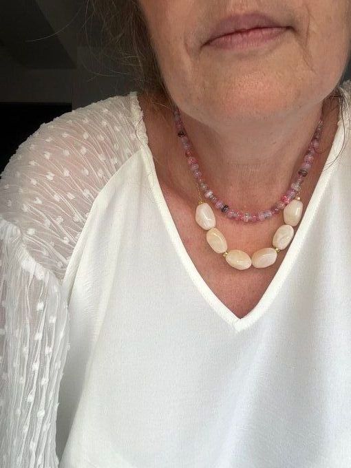 COLLIER PERLES RONDELLES - NINON