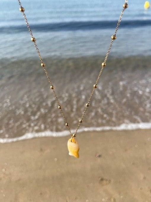 COLLIER PETITES BOULES - POISSON PIERRES NATURELLES/ COLLIER BUBULLE