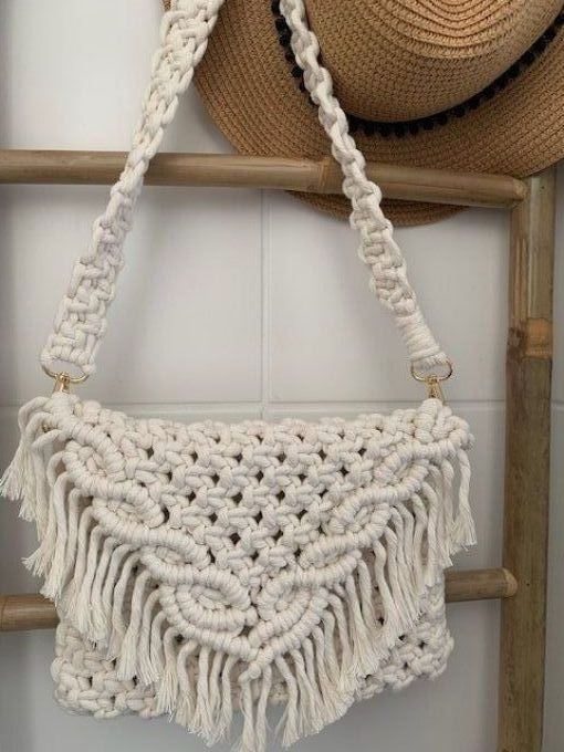 Sac bandoulière épaule artisanal en coton - modèle "LOULOU"