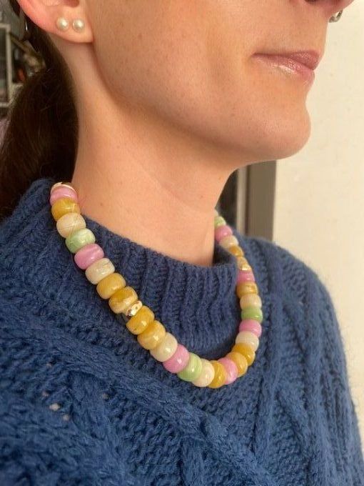 Collier Gisèle Bonbons - collier perles rondelles