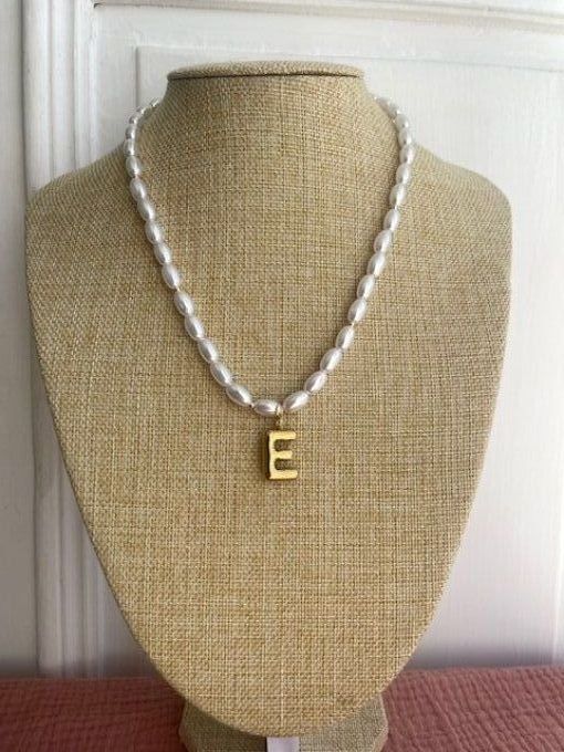 COLLIER INITIALE - Collier personnalisé Perles d'eau douce